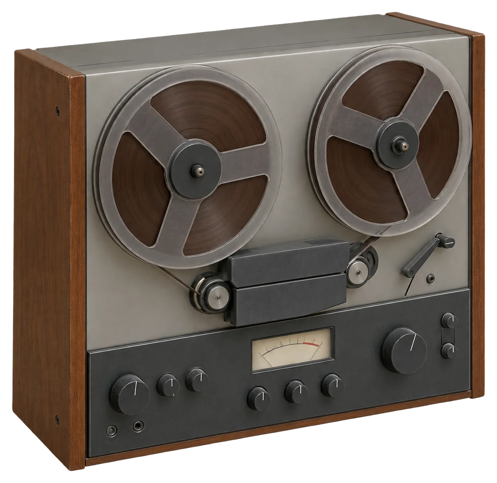 Évek óta használt, ápolt orsós magnó